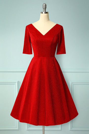 Vestido de terciopelo burdeos